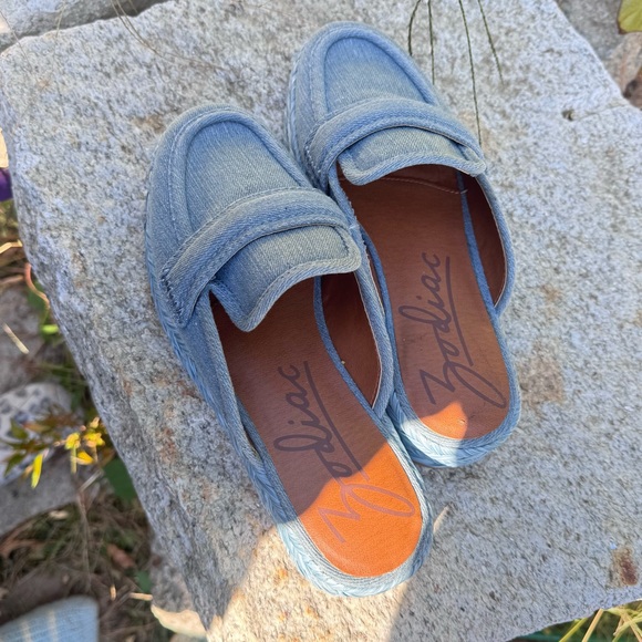Zodiac Blue Denim Espadrille loafer mules - Picture 10 of 13